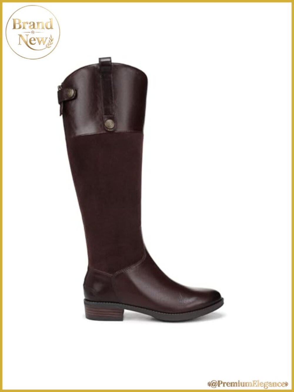 Sam Edelman Penny Leather Riding Boot Equestrian Pull-On Zip - Picture 6 of 6